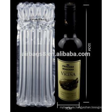 Más barato rojo vino columna bolsa amortiguador Packaging bolsas de aire para el embalaje de la botella de vino rojo